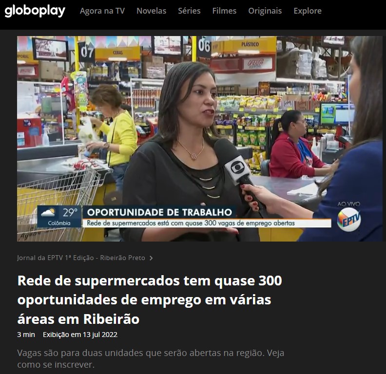 Rede de supermercados tem quase 300 oportunidades de emprego em várias áreas em Ribeirão