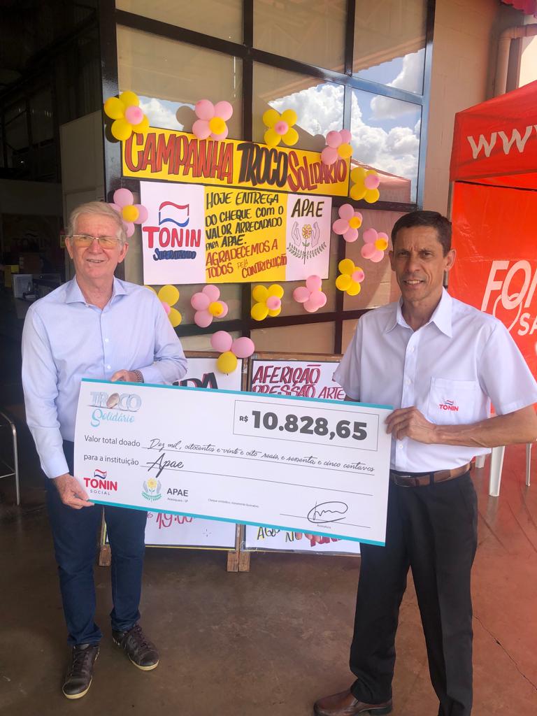 Campanha da Rede Tonin arrecada mais de R$ 10,5 mil para a APAE de Araraquara