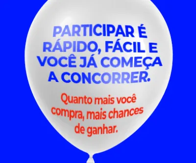 Participar é rápido, fácil e você já começa a concorrer